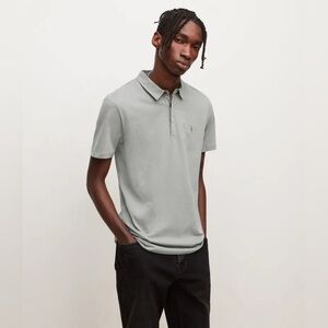ALLSAINTS Brace Short Sleeve Polo Shirt Medium Regular Fit